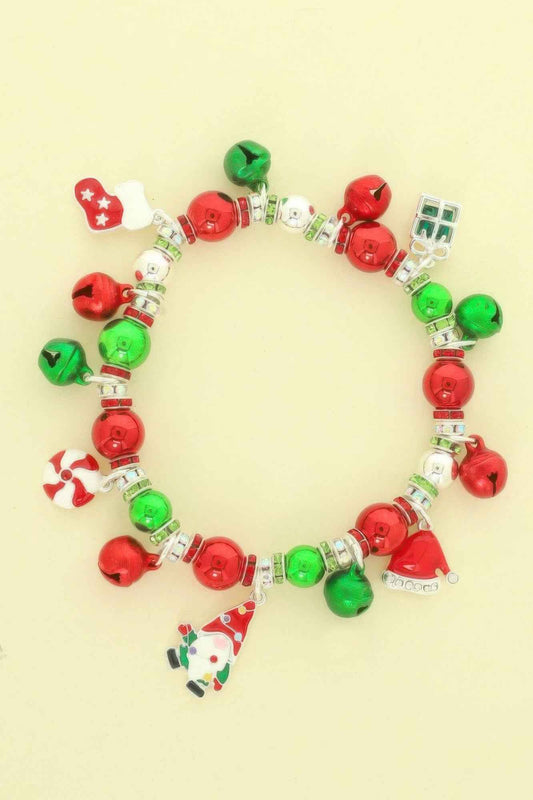 Christmas Enamel Charm Stretch Bracelet
