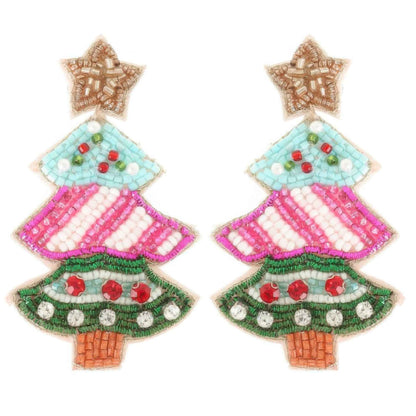 Christmas Tree With Star Topper Post Earrings