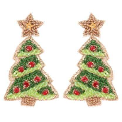 Christmas Tree With Star Topper Post Earrings