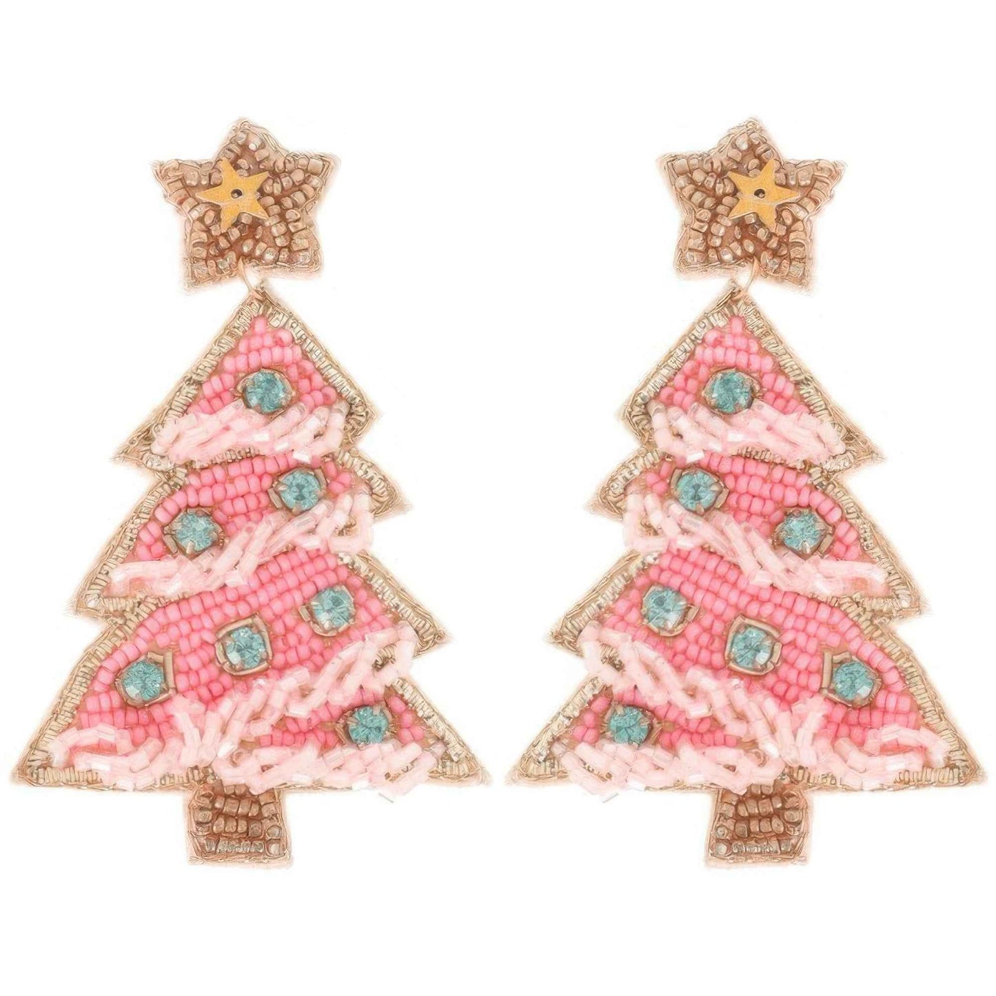 Christmas Tree With Star Topper Post Earrings