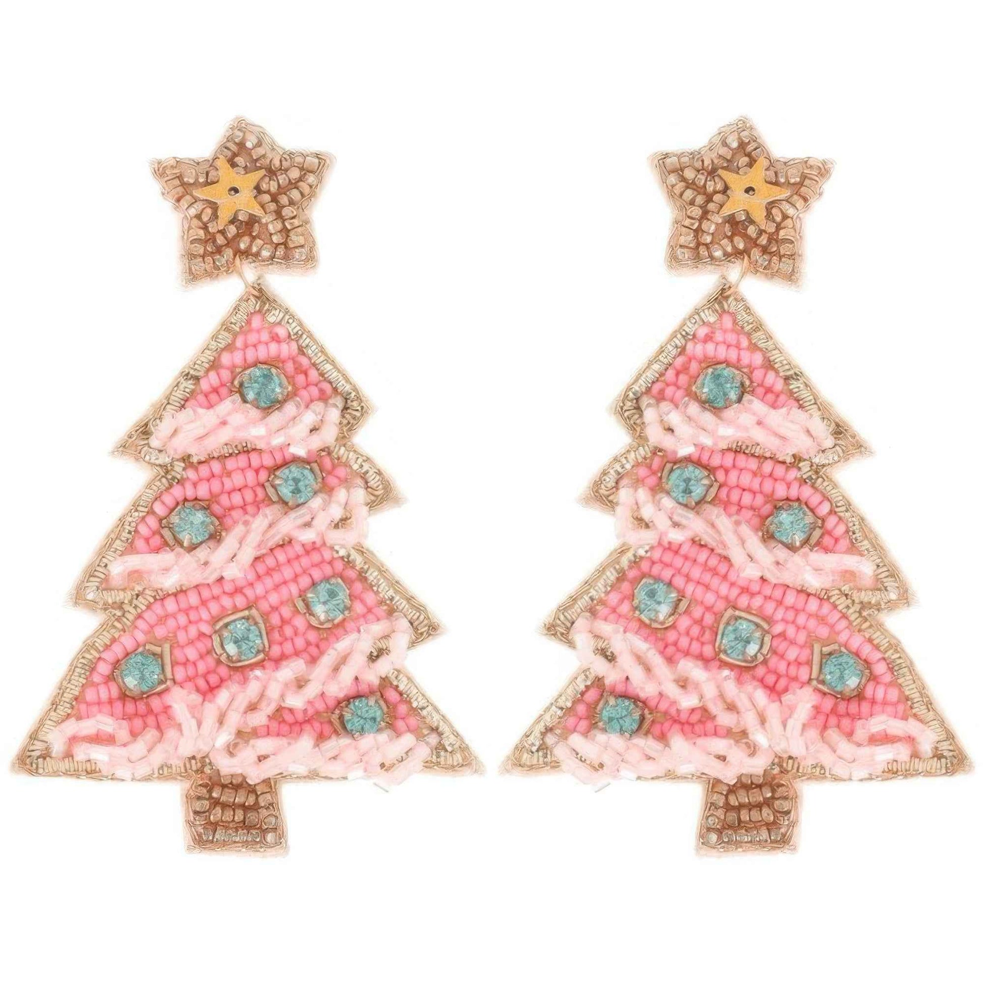 Christmas Tree With Star Topper Post Earrings