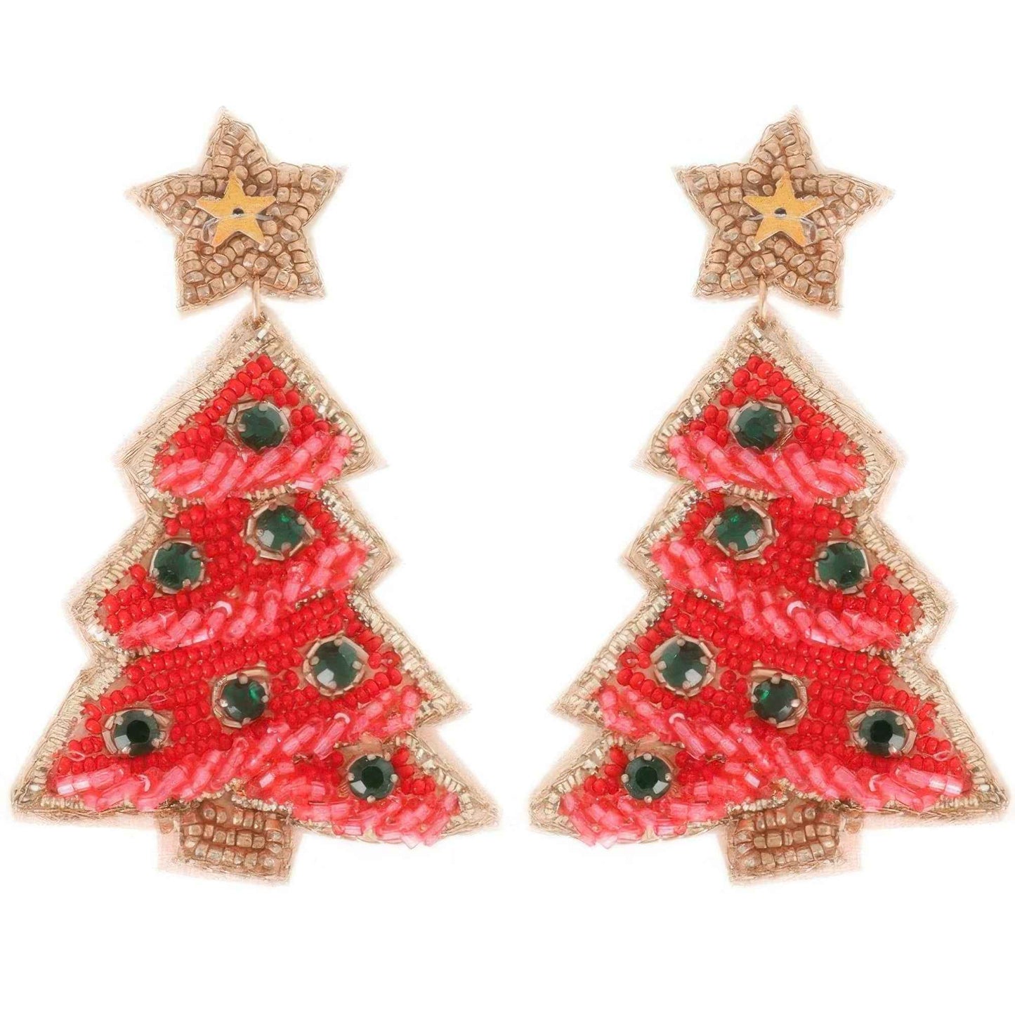 Christmas Tree With Star Topper Post Earrings