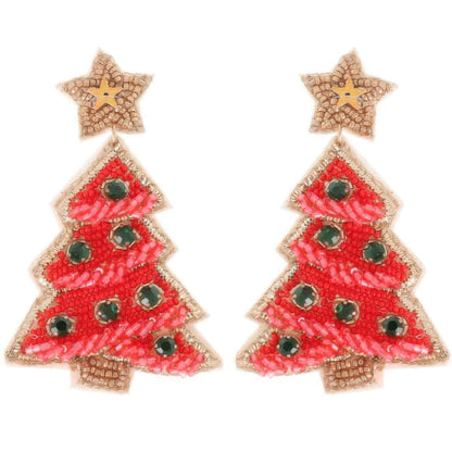 Christmas Tree With Star Topper Post Earrings