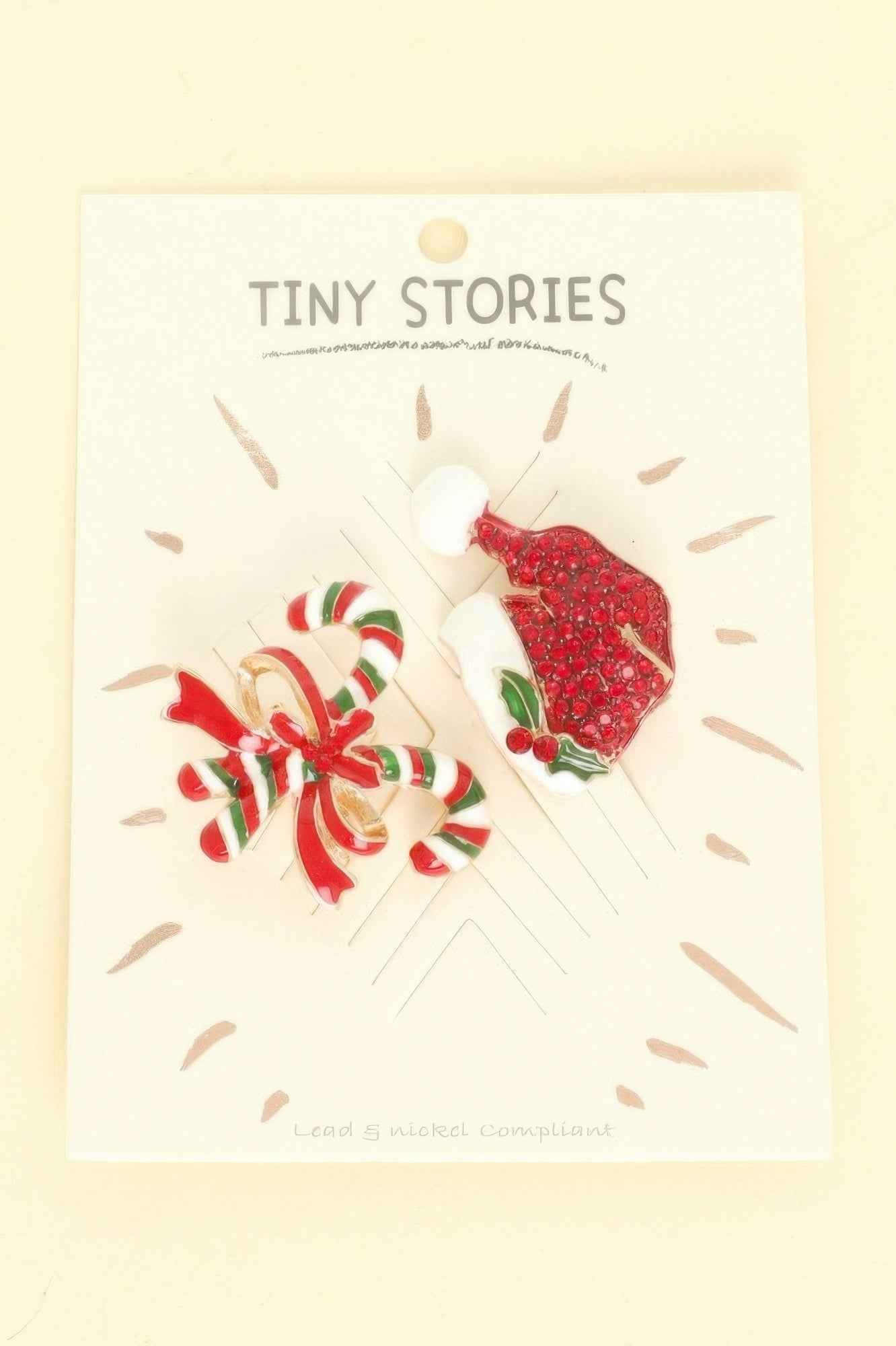 2pc Christmas Theme Brooch Pin Set