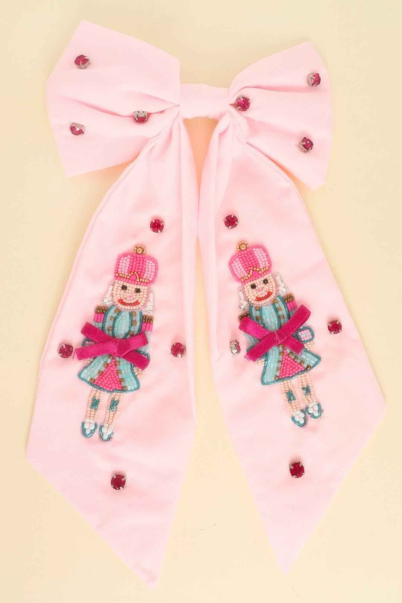 Christmas Nutcracker Bow Barrette Hair Clip