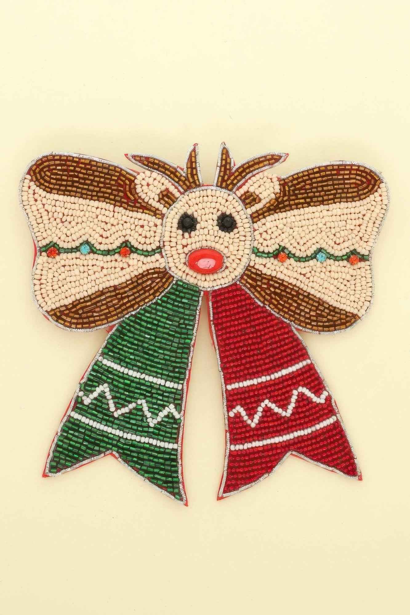 Christmas Rudolph Bow Barrette Hair Clip