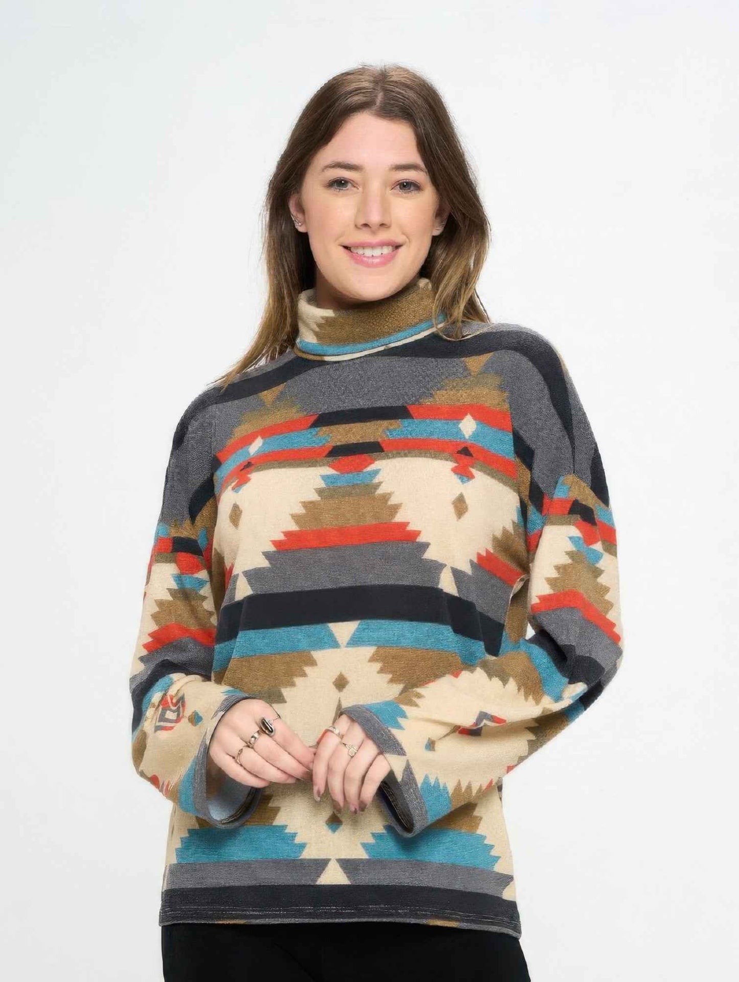 Mir Wide Sleeve Mock Nk Top