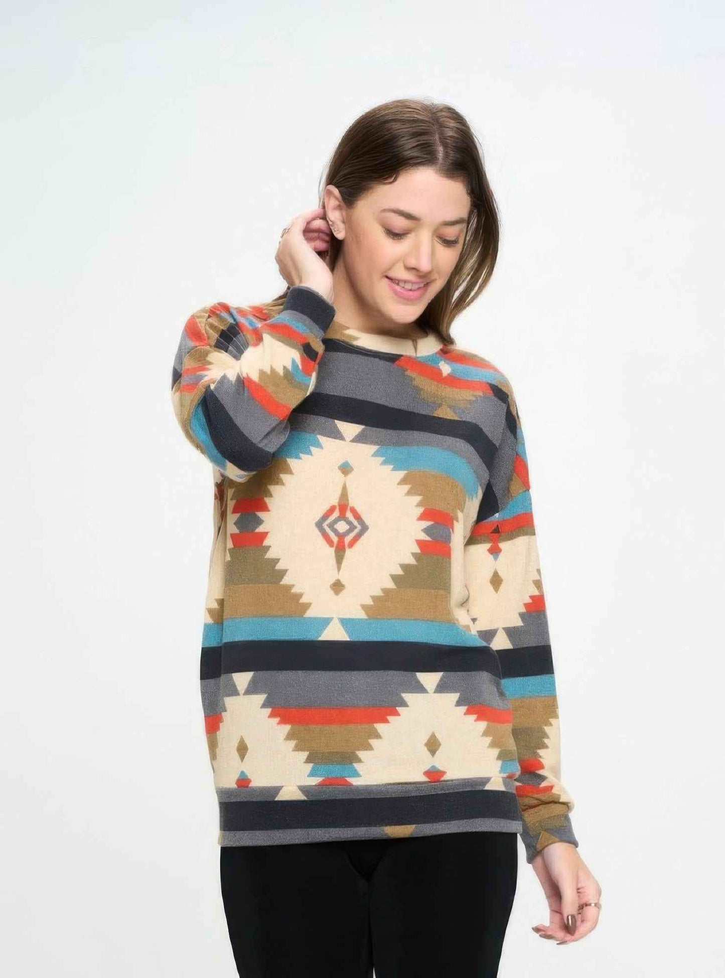 Mir Round Nk Long Sleeve W/ Pocket Top