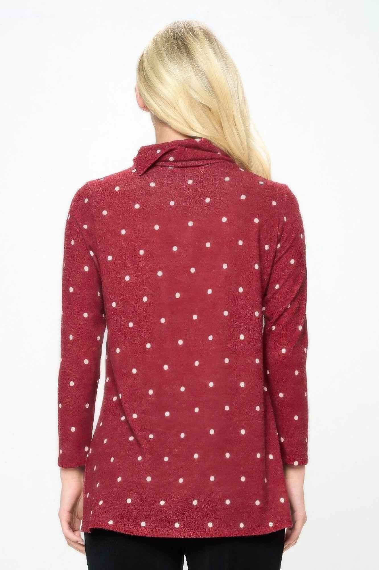 Mir Split Mock Neck Top