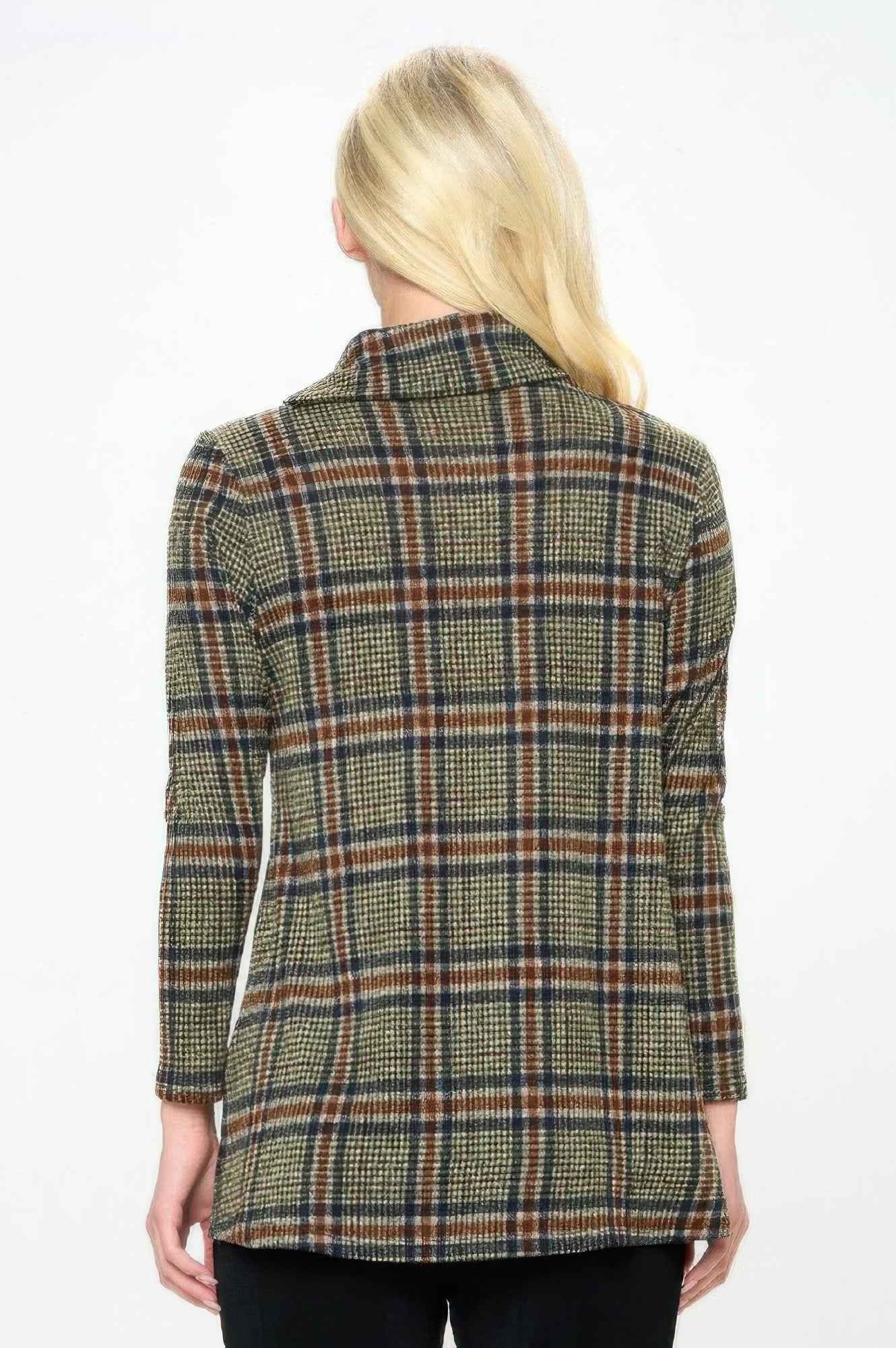 Mir Split Mock Neck Top