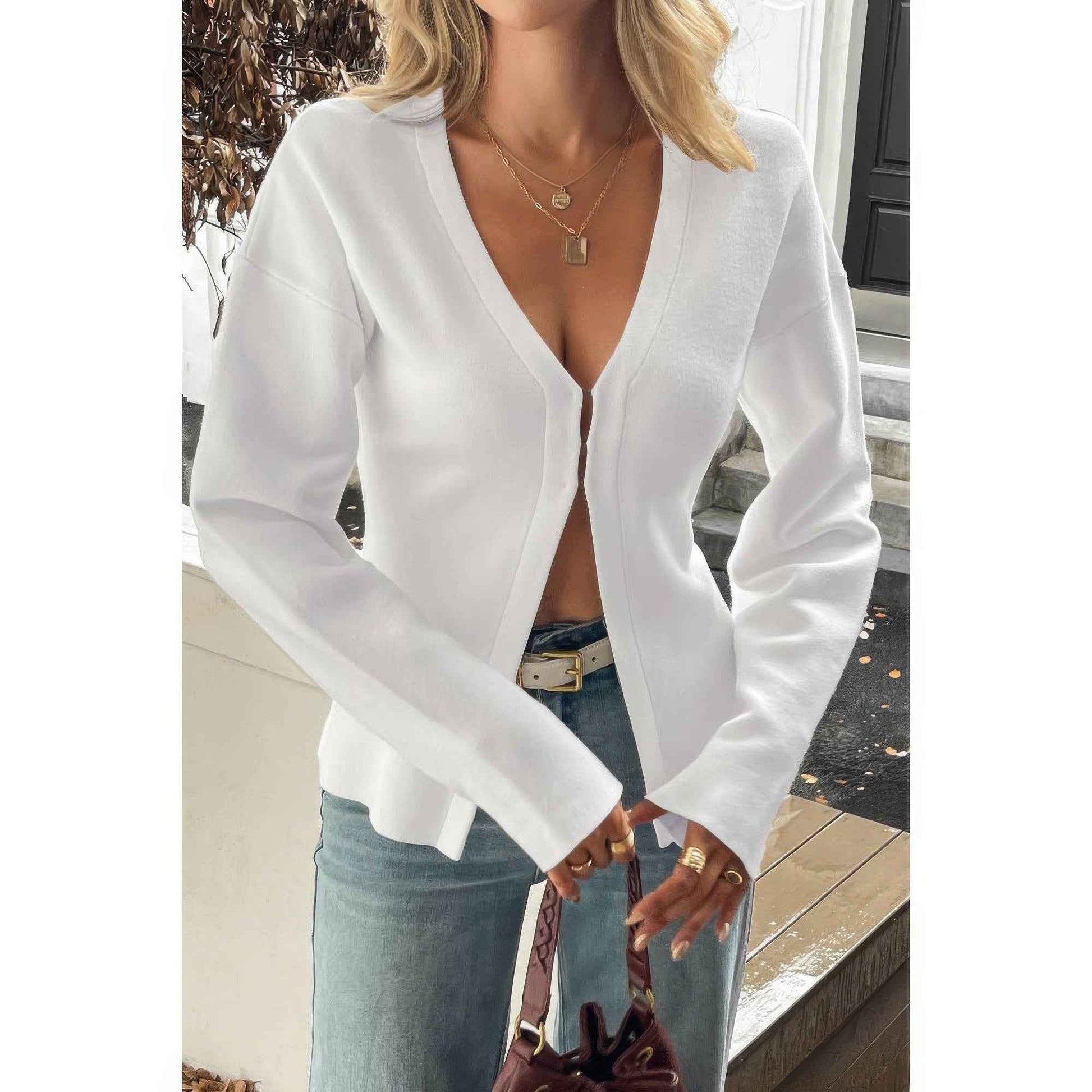 Solid V Neck Raglan Sleeve Burgundy Knit Shirt