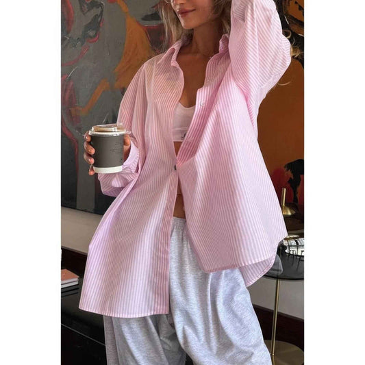 Stripe Long Sleeve Button Down Shirt