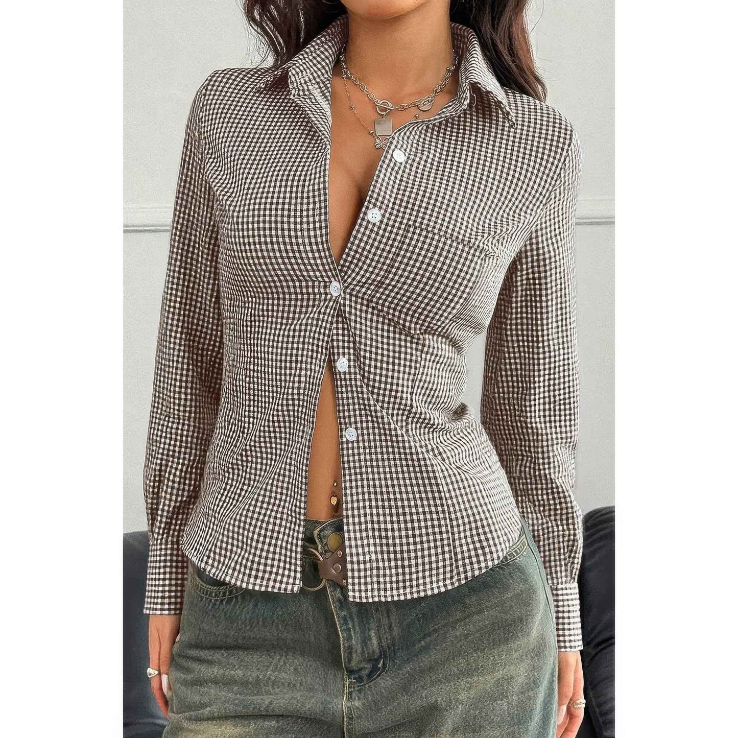 Stretch Button Down Long Sleeves Shirt