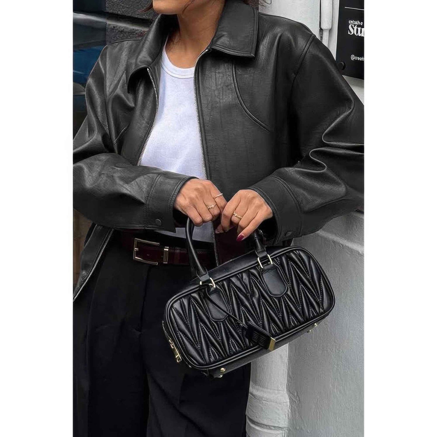 Solid Long Sleeve Short Lapel Zipper Jacket