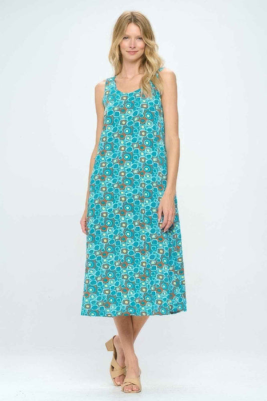 Plus Size Print Tank Maxi Dress