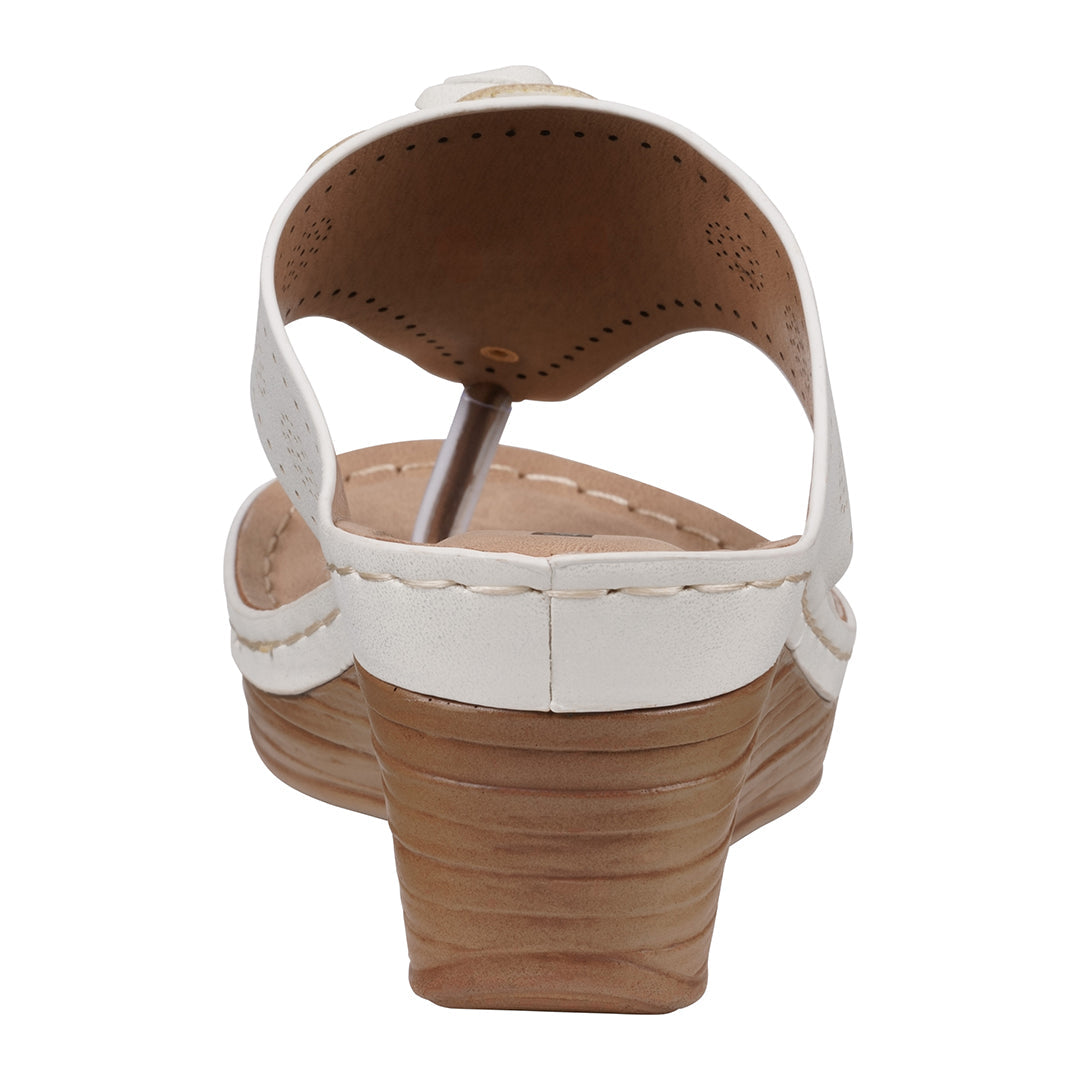 Women's Willa White Floral Wedge Sandals