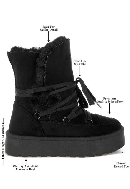 Noaya Chunky Faux Fur Snow Boots