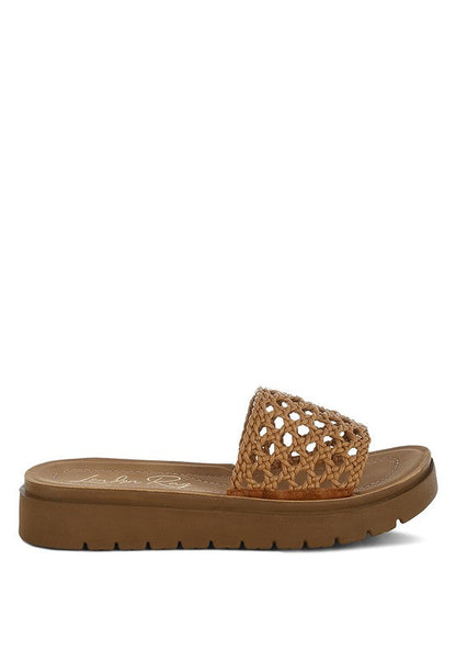 Sayura Woven Slip-On Flatforms