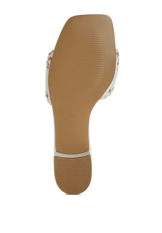 Vacay Babe Lake Como Beaded Slip-On Heels