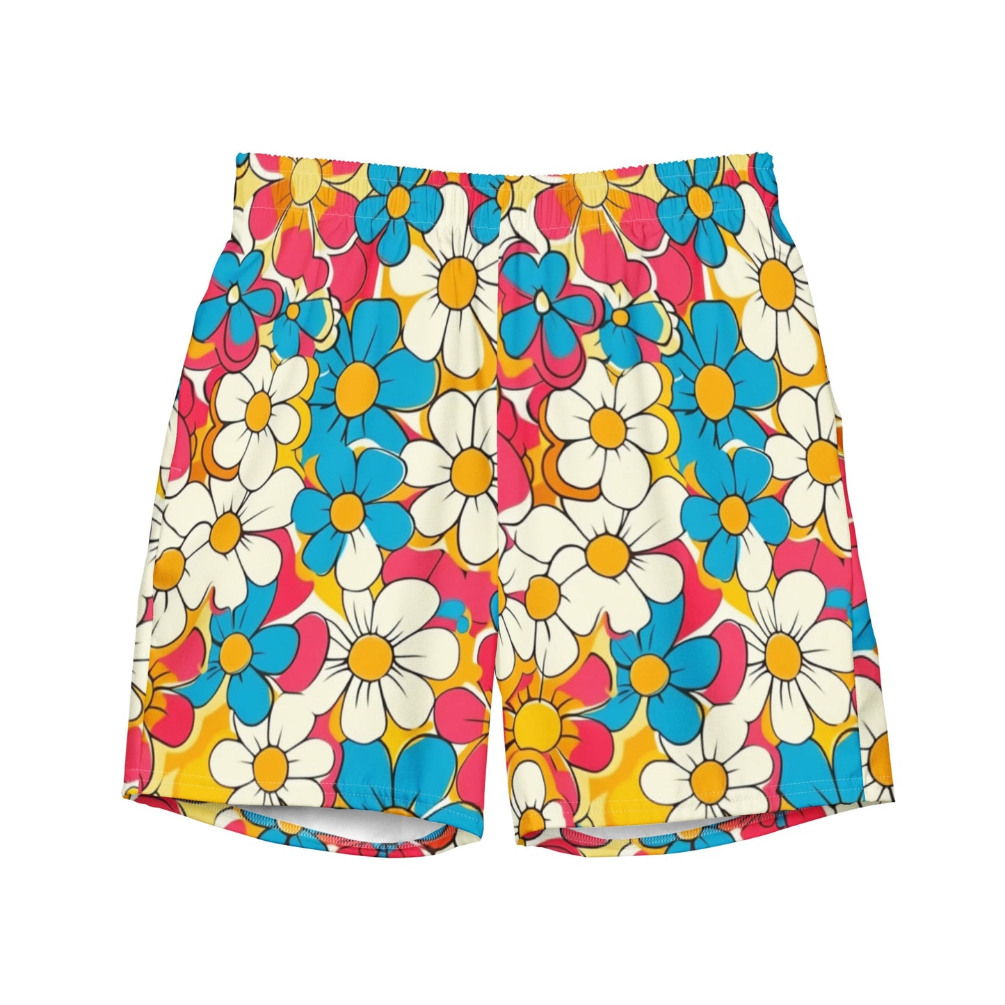 Yeehaw Flower Child Retro Men's Swim Trunks