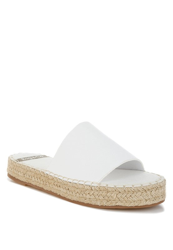 Scalar Genuine Soft Leather Espadrille Flatforms