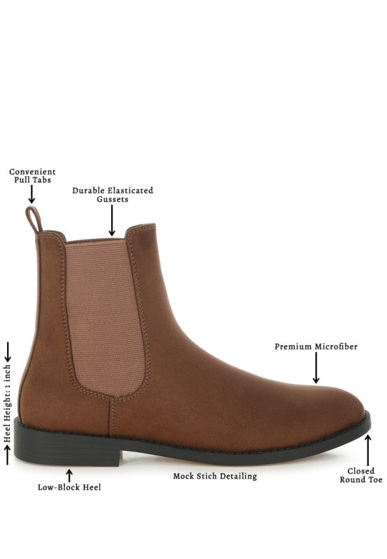 Ayasa Low Block Heel Chelsea Boots