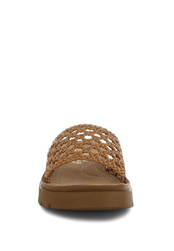 Sayura Woven Slip-On Flatforms