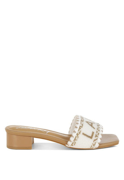 Vacay Babe Lake Como Beaded Slip-On Heels