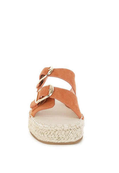 Kuopa Genuine Soft Leather Espadrille Flatform