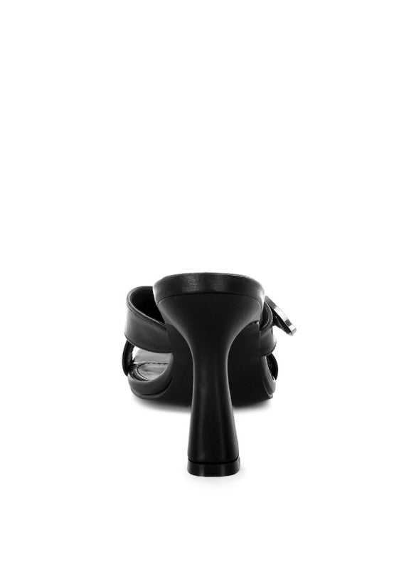 Mohaya Engraved Metallic Buckle Sandals