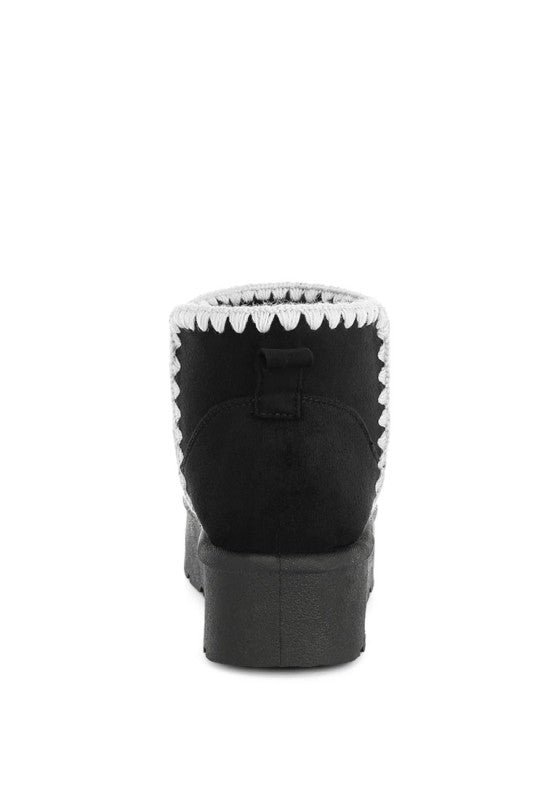 Rochas Scalloped Detail Snow Boots