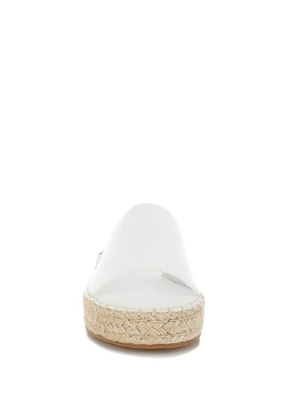 Scalar Genuine Soft Leather Espadrille Flatforms