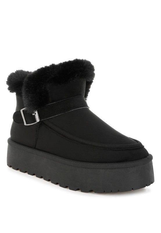 Linka Pin Buckle Detail Snow Boots