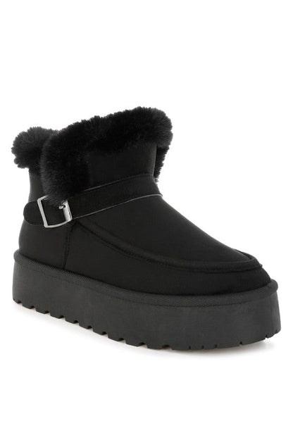 Linka Pin Buckle Detail Snow Boots