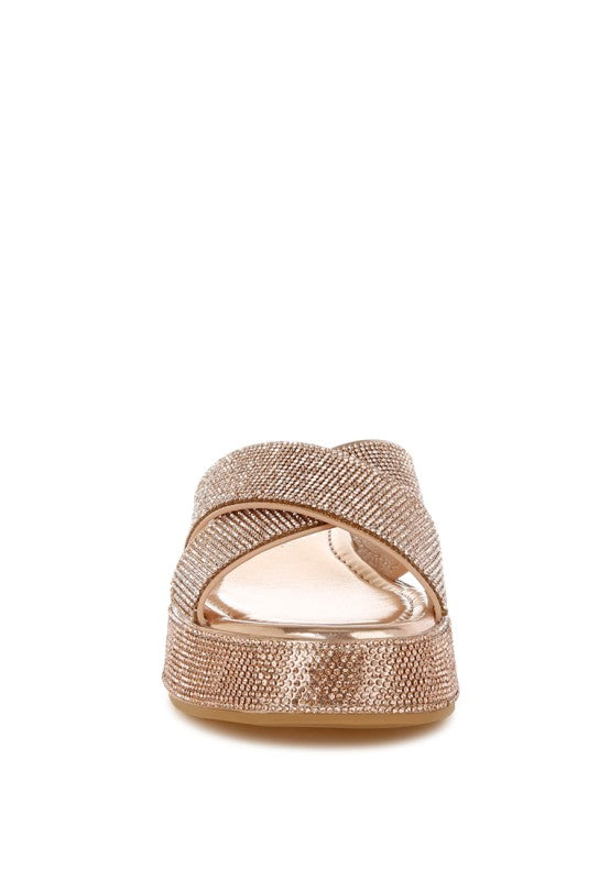 Adena Rhinestone Embellished Flatforms
