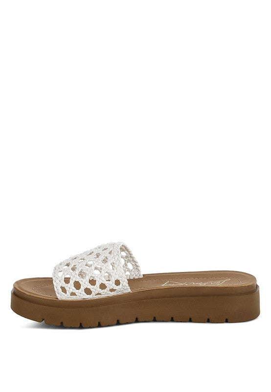 Sayura Woven Slip-On Flatforms