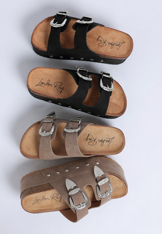 Zaphod Faux Leather Flatform Slip Ons