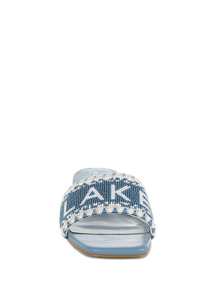 Vacay Babe Lake Como Beaded Slip-On Heels