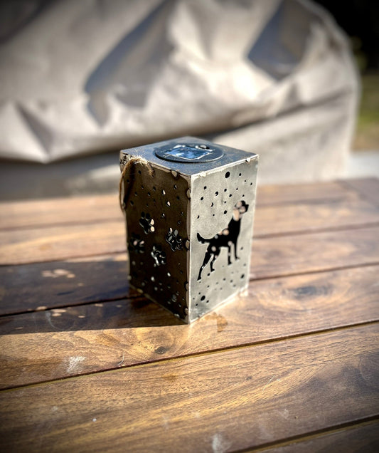Puppy Cube Steel Hanging Solar Light | 6.5 in. | Pick a Breed