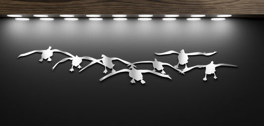 Steel Flock of Incoming Canada Geese | Wall Art