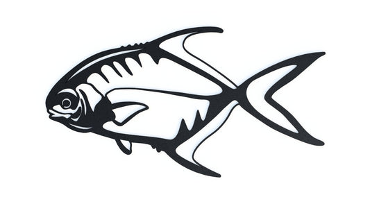 Steel Permit Fish Wall Art