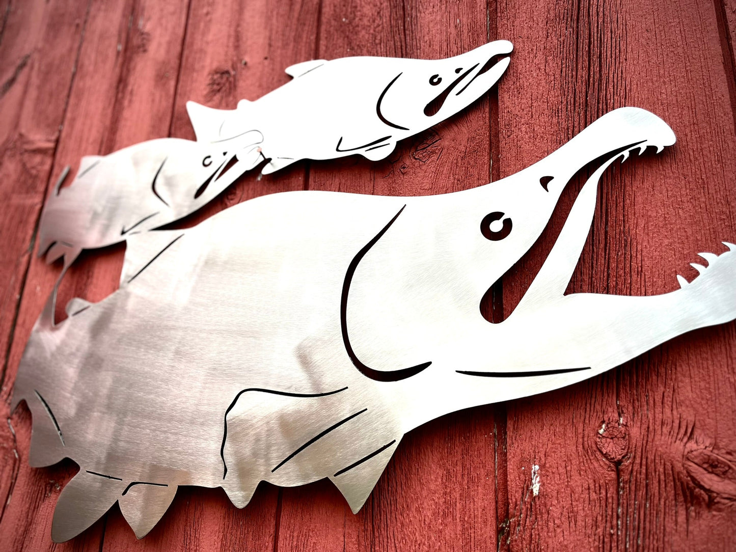 Steel School of Sockeye Salmon Wall Art