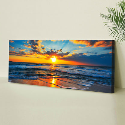 Sunrise On Atlantic Ocean Canvas Wall Art II