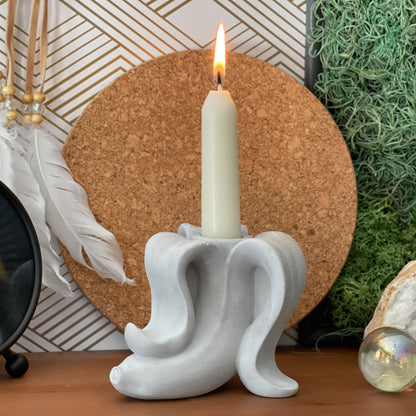 Gold Banana Candle Holder