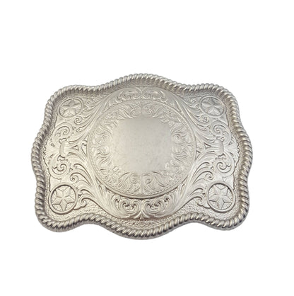 Western Matte Silver Plaque Buckle