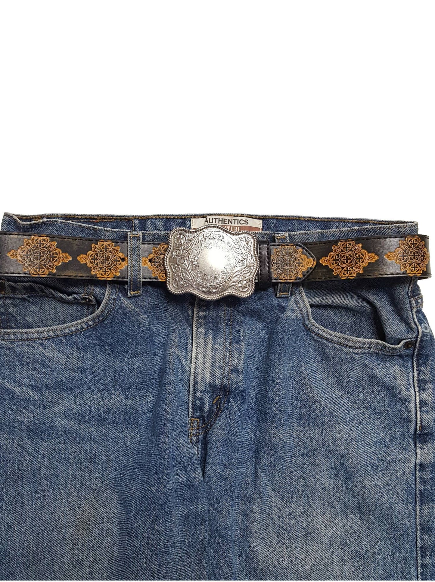 Western Matte Silver Plaque Buckle